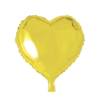 Hjerte folie ballon gul