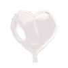 Hjerte folie ballon Hvid