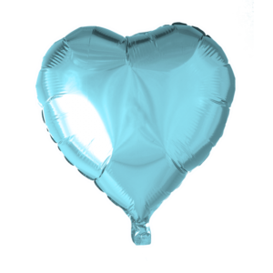 Hjerte folie ballon lyseblå