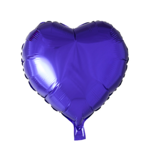 Hjerte folie ballon lilla