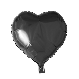 Hjerte folie ballon sort