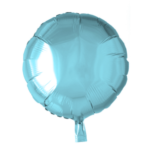 Rund folie ballon lyseblå