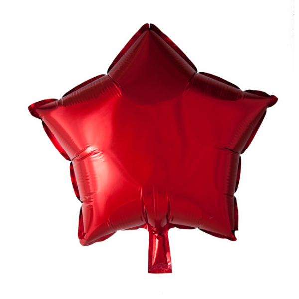 stjerne folie ballon Rød