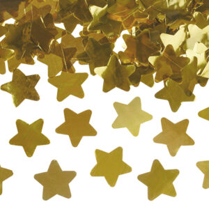 konfetti stjerne guld