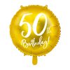 50 års fødselsdag–folie ballon–Guld