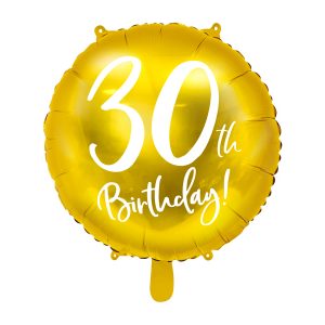 30 års fødselsdag – folie ballon – Guld