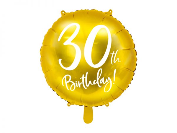 30 års fødselsdag – folie ballon – Guld