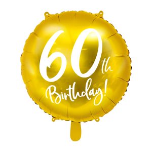 60 års fødselsdag – folie ballon – Guld