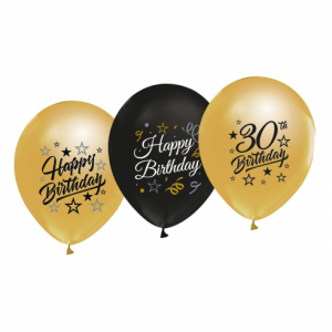30 års fødselsdags balloner - 5 pr. pk. 30 cm