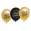50 års fødselsdags balloner - 5 pr. pk. 30 cm