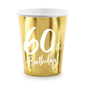 60 års fødselsdag papkrus – Guld