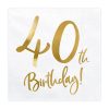 40 års fødselsdag – servietter – Guld
