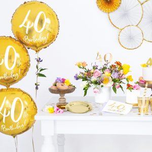 40 års fødselsdag – folie ballon – Guld