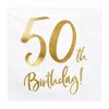 50 års fødselsdag – servietter – Guld