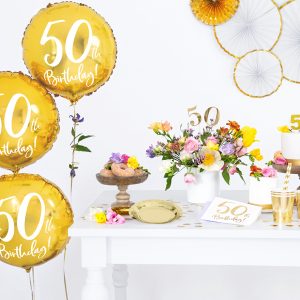 50 års fødselsdag – folie ballon – Guld