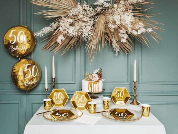 50 års fødselsdag – folie ballon – Guld